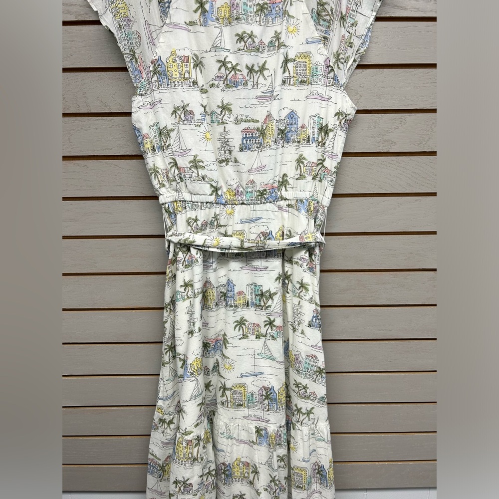Talbots Cream Sundress with Flutter Sleeves - Picture 11 of 13